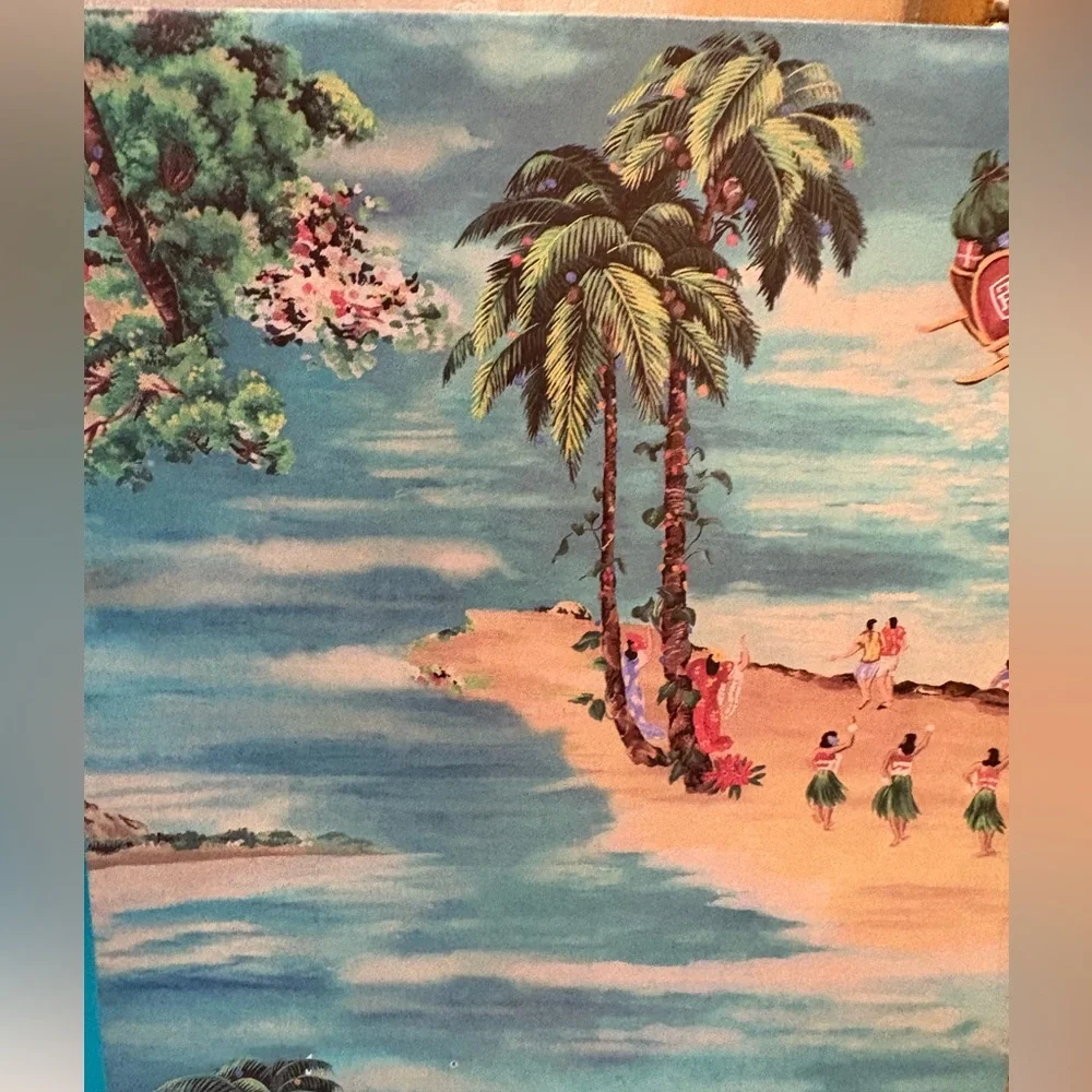 TORI RICHARD Eco-Friendly Gift Wrap Set Hawaiian Christmas Scene